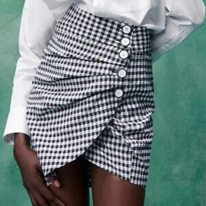 Zara Gingham Mini Skirt